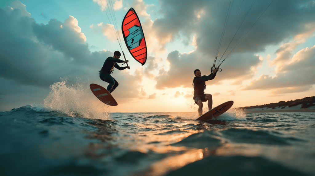 Kitesurfing i wing foiling – sport wodny, który wymaga umiejętności i sprzętu do jazdy na wodzie z l.