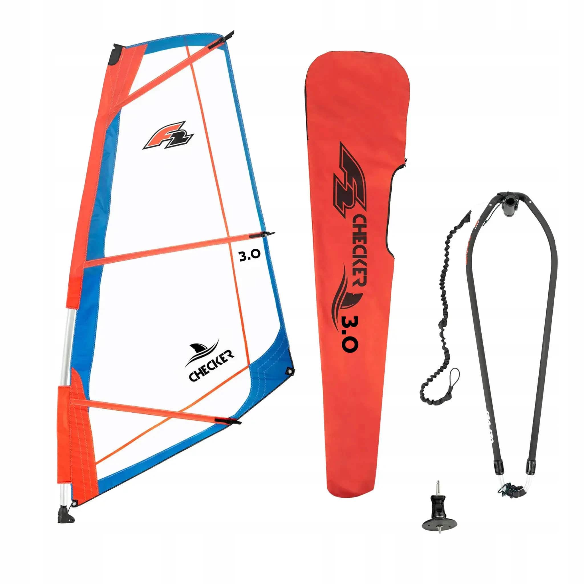 Żagiel Pędnik F2 Checker Rig 3.0 m² do Windsurfingu WindSUP +StopaPaleta